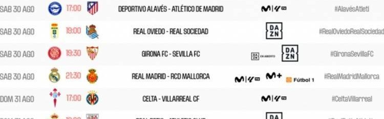 西甲第3轮赛程：皇马8月31日3:30出战 巴萨9月1日3:30出战