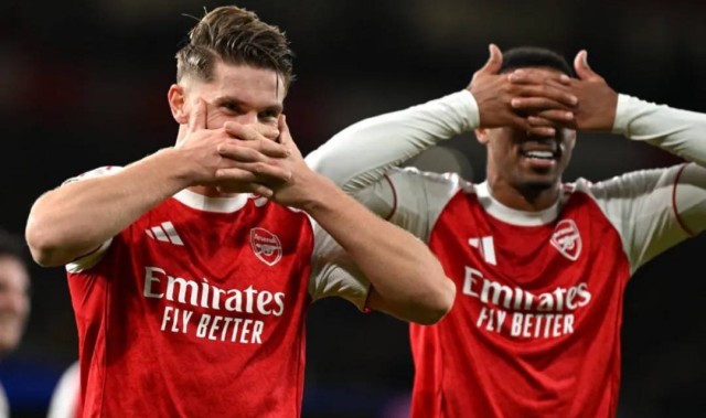 4-0横扫！阿森纳打疯了，打爆马竞，欧冠英超双线奏凯，约克雷斯双响